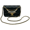 シャネル CHANEL マトラッセロゴチャームチェーンショルダー AS4986 ブラック ゴールド金具 ラムスキン レディース ショルダーバッグ