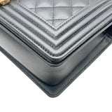 シャネル CHANEL ボーイシャネル25 A67086 ブラック ゴールド金具 キャビアスキン レディース ショルダーバッグ
