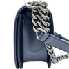 シャネル CHANEL ボーイシャネル25 A67086 24番台 ブルー シルバー金具 キャビアスキン レディース ショルダーバッグ