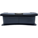 シャネル CHANEL ボーイシャネル25 A67086 24番台 ブルー シルバー金具 キャビアスキン レディース ショルダーバッグ