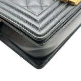 シャネル CHANEL ボーイシャネル20 A67085 28番台 ブラック ゴールド金具 キャビアスキン メンズ ショルダーバッグ