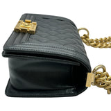 シャネル CHANEL ボーイシャネル20 A67085 28番台 ブラック ゴールド金具 キャビアスキン メンズ ショルダーバッグ