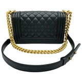 シャネル CHANEL ボーイシャネル20 A67085 28番台 ブラック ゴールド金具 キャビアスキン メンズ ショルダーバッグ