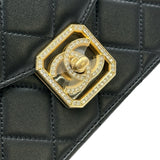 シャネル CHANEL ミニフラップバッグ AS2840 ブラック/ゴールド金具 ラムスキン レディース ショルダーバッグ