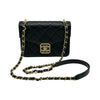 シャネル CHANEL ミニフラップバッグ AS2840 ブラック/ゴールド金具 ラムスキン レディース ショルダーバッグ