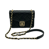 シャネル CHANEL ミニフラップバッグ AS2840 ブラック/ゴールド金具 ラムスキン レディース ショルダーバッグ