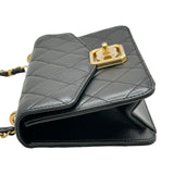 シャネル CHANEL ミニフラップバッグ AS2840 ブラック/ゴールド金具 ラムスキン レディース ショルダーバッグ
