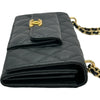 シャネル CHANEL マトラッセフラップチェーンウォレット AP3465 ブラック/ゴールド金具 キャビアスキン レディース ウォレットチェーン