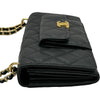 シャネル CHANEL マトラッセフラップチェーンウォレット AP3465 ブラック/ゴールド金具 キャビアスキン レディース ウォレットチェーン