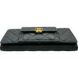 シャネル CHANEL マトラッセフラップチェーンウォレット AP3465 ブラック/ゴールド金具 キャビアスキン レディース ウォレットチェーン
