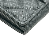 シャネル CHANEL マトラッセフラップチェーンウォレット AP3465 ブラック/ゴールド金具 キャビアスキン レディース ウォレットチェーン