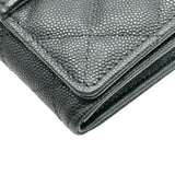 シャネル CHANEL マトラッセフラップチェーンウォレット AP3465 ブラック/ゴールド金具 キャビアスキン レディース ウォレットチェーン