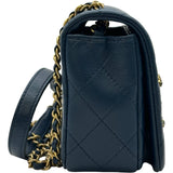シャネル CHANEL ミニマトラッセ AS2599 ブルー ゴールド金具 ラムスキン レディース ショルダーバッグ