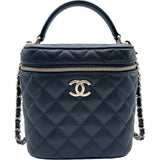 シャネル CHANEL マトラッセバニティケースショルダー AS2362 ブラック ゴールド金具 キャビアスキン レディース ショルダーバッグ