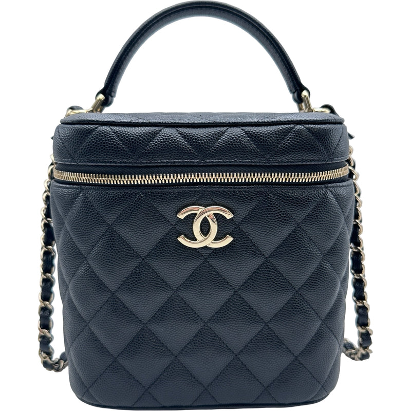 シャネル CHANEL マトラッセバニティケースショルダー AS2362 ブラック