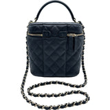 シャネル CHANEL マトラッセバニティケースショルダー AS2362 ブラック ゴールド金具 キャビアスキン レディース ショルダーバッグ