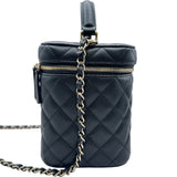 シャネル CHANEL マトラッセバニティケースショルダー AS2362 ブラック ゴールド金具 キャビアスキン レディース ショルダーバッグ