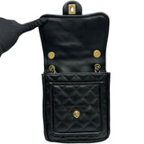 シャネル CHANEL 24Pバッグパック AS4737 ブラック ゴールド金具 シャイニーラムスキン レディース リュック・デイパック