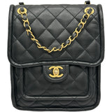 シャネル CHANEL 24Pバッグパック AS4737 ブラック ゴールド金具 シャイニーラムスキン レディース リュック・デイパック