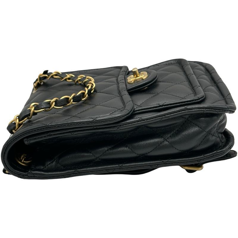 シャネル CHANEL 24Pバッグパック AS4737 ブラック ゴールド金具