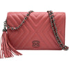 シャネル CHANEL マトラッセチェーンウォレット A84444 28番台 ピンク シルバー金具 カーフスキン レディース ウォレットチェーン