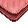 シャネル CHANEL マトラッセチェーンウォレット A84444 28番台 ピンク シルバー金具 カーフスキン レディース ウォレットチェーン