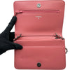 シャネル CHANEL マトラッセチェーンウォレット A84444 28番台 ピンク シルバー金具 カーフスキン レディース ウォレットチェーン