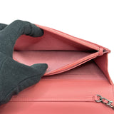 シャネル CHANEL マトラッセチェーンウォレット A84444 28番台 ピンク シルバー金具 カーフスキン レディース ウォレットチェーン