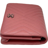 シャネル CHANEL マトラッセチェーンウォレット A84444 28番台 ピンク シルバー金具 カーフスキン レディース ウォレットチェーン
