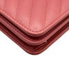 シャネル CHANEL マトラッセチェーンウォレット A84444 28番台 ピンク シルバー金具 カーフスキン レディース ウォレットチェーン
