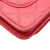 シャネル CHANEL ココボールマトラッセチェーンウォレット AP1450 29番台 ピンク ゴールド金具 ラムスキン レディース ウォレットチェーン