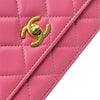 シャネル CHANEL ココボールマトラッセチェーンウォレット AP1450 29番台 ピンク ゴールド金具 ラムスキン レディース ウォレットチェーン