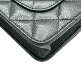 シャネル CHANEL マトラッセチェーンウォレット AP0250 ブラック ゴールド金具 キャビアスキン レディース ショルダーバッグ