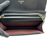 シャネル CHANEL マトラッセチェーンウォレット AP0250 ブラック ゴールド金具 キャビアスキン レディース ショルダーバッグ