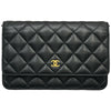シャネル CHANEL マトラッセチェーンウォレット AP0250 ブラック ゴールド金具 キャビアスキン レディース ショルダーバッグ