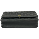 シャネル CHANEL マトラッセチェーンウォレット AP0250 ブラック ゴールド金具 キャビアスキン レディース ショルダーバッグ