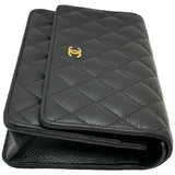 シャネル CHANEL マトラッセチェーンウォレット AP0250 ブラック ゴールド金具 キャビアスキン レディース ショルダーバッグ
