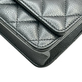 シャネル CHANEL マトラッセチェーンウォレット AP0250 ブラック ゴールド金具 キャビアスキン レディース ショルダーバッグ