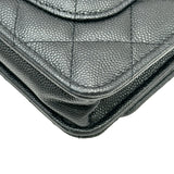 シャネル CHANEL マトラッセチェーンウォレット AP3600 ブラック ゴールド金具 シャイニーキャビアスキン レディース ウォレットチェーン