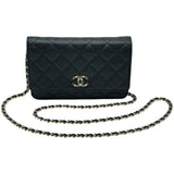 シャネル CHANEL マトラッセチェーンウォレット AP3600 ブラック ゴールド金具 シャイニーキャビアスキン レディース ウォレットチェーン