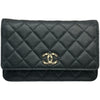 シャネル CHANEL マトラッセチェーンウォレット AP3600 ブラック ゴールド金具 シャイニーキャビアスキン レディース ウォレットチェーン