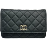 シャネル CHANEL マトラッセチェーンウォレット AP3600 ブラック ゴールド金具 シャイニーキャビアスキン レディース ウォレットチェーン