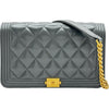 シャネル CHANEL ボーイシャネルチェーンウォレット AP1117 ダークグレー/ゴールド金具 キャビアスキン レディース ウォレットチェーン