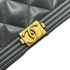 シャネル CHANEL ボーイシャネルチェーンウォレット AP1117 ダークグレー/ゴールド金具 キャビアスキン レディース ウォレットチェーン