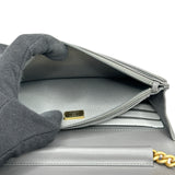 シャネル CHANEL ボーイシャネルチェーンウォレット AP1117 ダークグレー/ゴールド金具 キャビアスキン レディース ウォレットチェーン