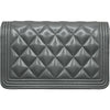 シャネル CHANEL ボーイシャネルチェーンウォレット AP1117 ダークグレー/ゴールド金具 キャビアスキン レディース ウォレットチェーン