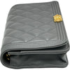 シャネル CHANEL ボーイシャネルチェーンウォレット AP1117 ダークグレー/ゴールド金具 キャビアスキン レディース ウォレットチェーン