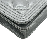 シャネル CHANEL ボーイシャネルチェーンウォレット AP1117 ダークグレー/ゴールド金具 キャビアスキン レディース ウォレットチェーン