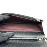 シャネル CHANEL マトラッセチェーンウォレット AP0250 ブラック シルバー金具 キャビアスキン レディース ウォレットチェーン