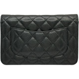 シャネル CHANEL マトラッセチェーンウォレット AP0250 ブラック シルバー金具 キャビアスキン レディース ウォレットチェーン